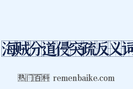 海贼分道侵突疏反义词是什么意思的图片